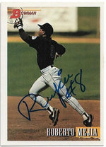 Roberto Mejia Signed 1993 Bowman Baseball Card - Colorado Rockies