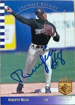 Roberto Mejia Signed 1993 SP Baseball Card - Colorado Rockies