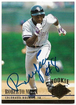 Roberto Mejia Signed 1994 Fleer Ultra Baseball Card - Colorado Rockies - PastPros