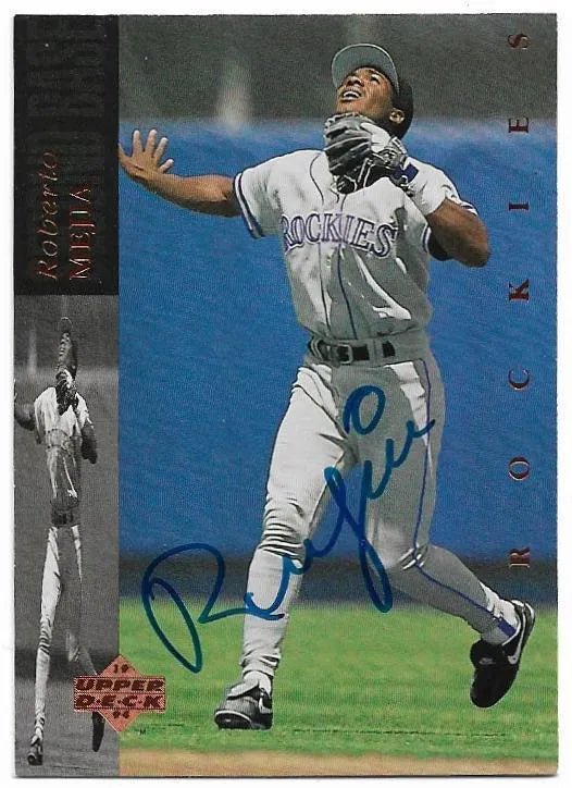Roberto Mejia Signed 1994 Upper Deck Baseball Card - Colorado Rockies