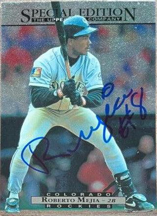 Roberto Mejia Signed 1995 Upper Deck Special Edition Baseball Card - Colorado Rockies - PastPros