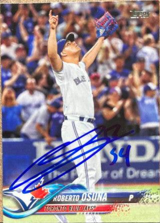 Roberto Osuna Signed 2018 Topps Baseball Card - Toronto Blue Jays - PastPros