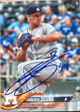 Roberto Osuna Signed 2018 Topps Update Baseball Card - Houston Astros