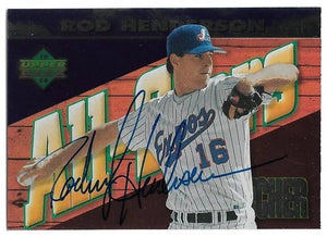 Rod Henderson Signed 1994 Upper Deck Minors A/S Baseball Card - Montreal Expos