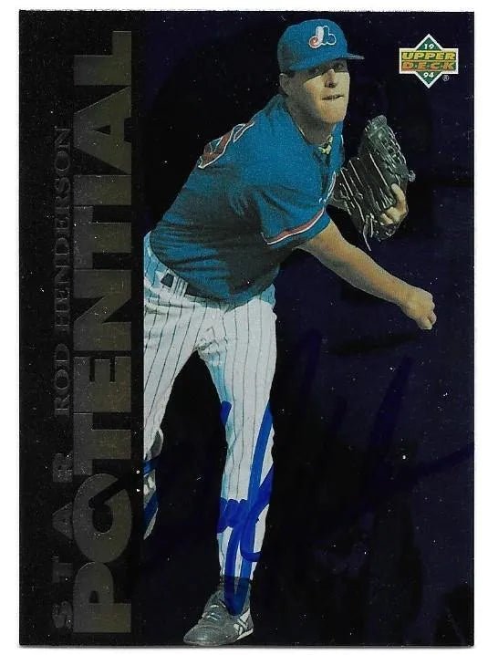 Rod Henderson Signed 1994 Upper Deck Minors Baseball Card - Montreal Expos