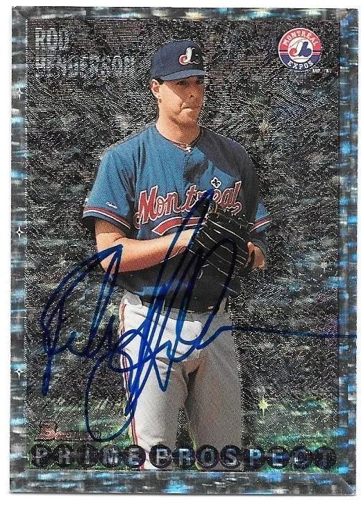 Rod Henderson Signed 1995 Bowman Baseball Card - Montreal Expos
