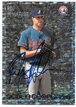 Rod Henderson Signed 1995 Bowman Baseball Card - Montreal Expos - PastPros