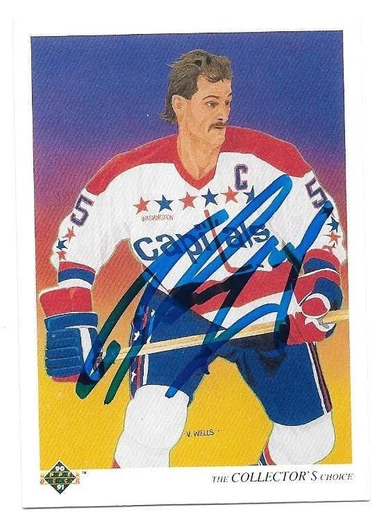 Rod Langway Signed 1990-91 Upper Deck Hockey Card - Washington Capitals