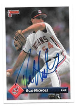 Rod Nichols Signed 1993 Donruss Baseball Card - Cleveland Indians