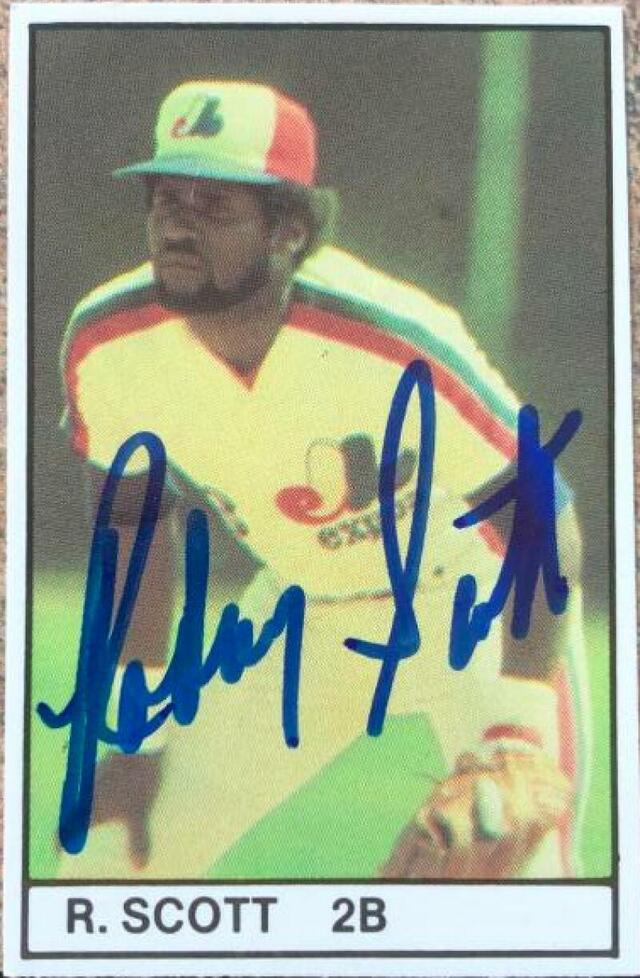Rodney Scott Signed 1981 All-Star Game Program Inserts Baseball Card - Montreal Expos - PastPros