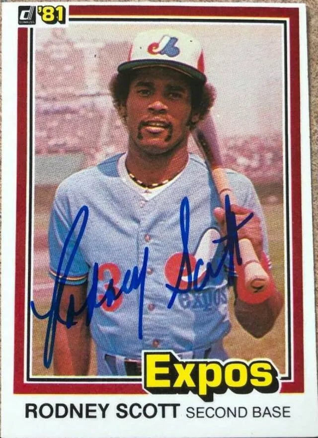 Rodney Scott Signed 1981 Donruss Baseball Card - Montreal Expos