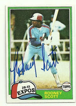 Rodney Scott Signed 1981 Topps Baseball Card - Montreal Expos