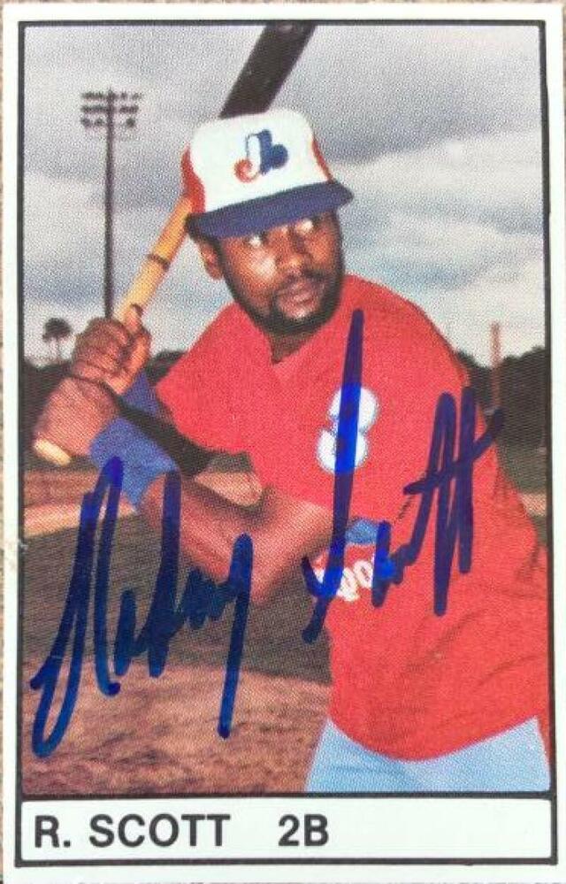 Rodney Scott Signed 1982 All-Star Game Program Inserts Baseball Card - Montreal Expos - PastPros