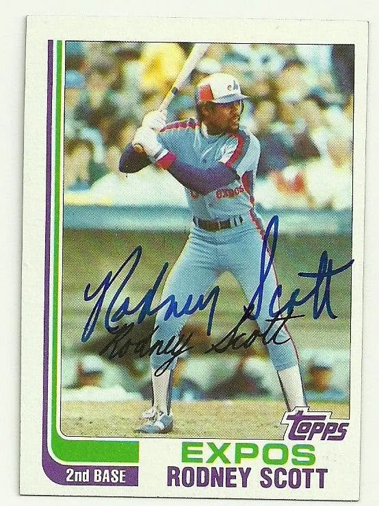 Rodney Scott Signed 1982 Topps Baseball Card - Montreal Expos