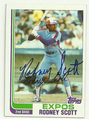 Rodney Scott Signed 1982 Topps Baseball Card - Montreal Expos