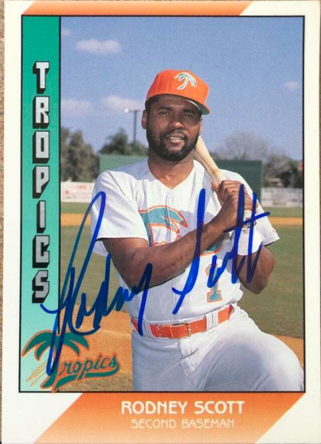 Rodney Scott Signed 1991 Pacific Senior League Baseball Card - PastPros