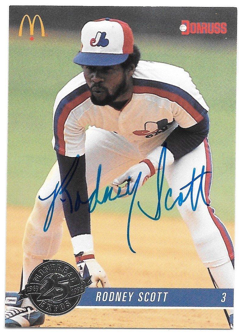 Rodney Scott Signed 1993 Donruss McDonalds Baseball Card - Montreal Expos - PastPros