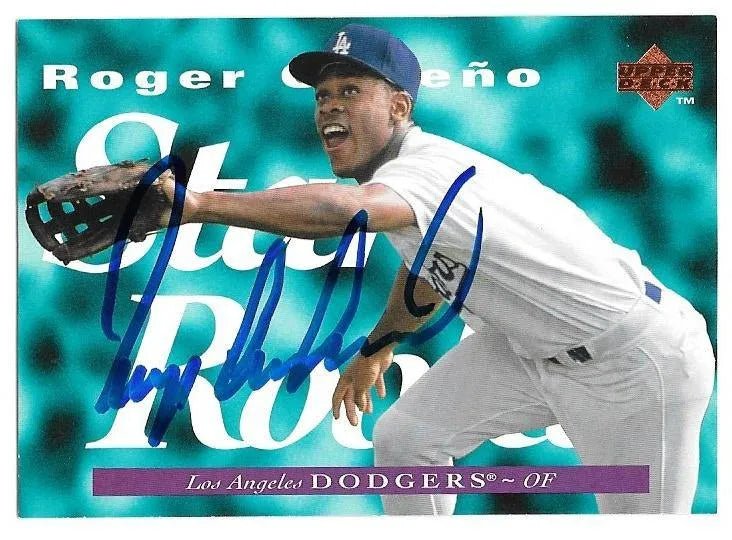 Roger Cedeno Signed 1995 Upper Deck Baseball Card - Los Angeles Dodgers