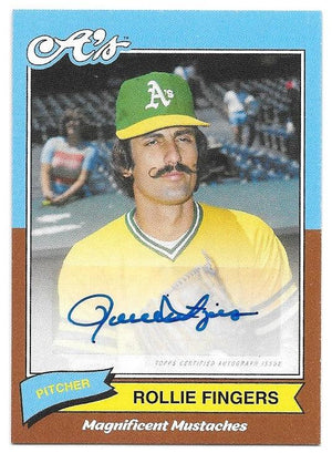 Rollie Fingers Signed 2020 Topps Super 70s Sports Baseball Card - Oakland A's - PastPros