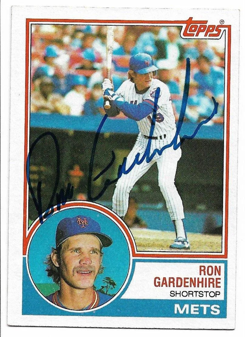 Ron Gardenhire Signed 1983 Topps Baseball Card - New York Mets