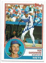 Ron Gardenhire Signed 1983 Topps Baseball Card - New York Mets