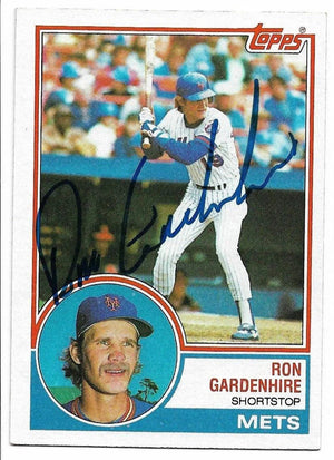 Ron Gardenhire Signed 1983 Topps Baseball Card - New York Mets