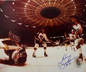 Ron Greschner Signed 13x16 Color Photo - New York Rangers - PastPros