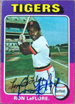 Ron Leflore Signed 1975 Topps Baseball Card - Detroit Tigers - PastPros