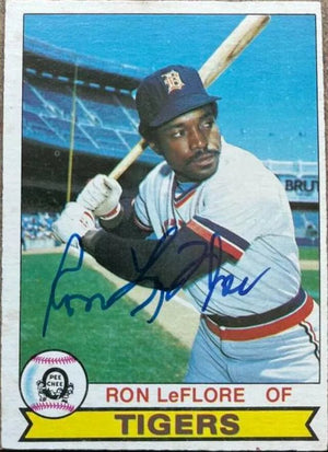 Ron Leflore Signed 1979 O-Pee-Chee Baseball Card - Detroit Tigers