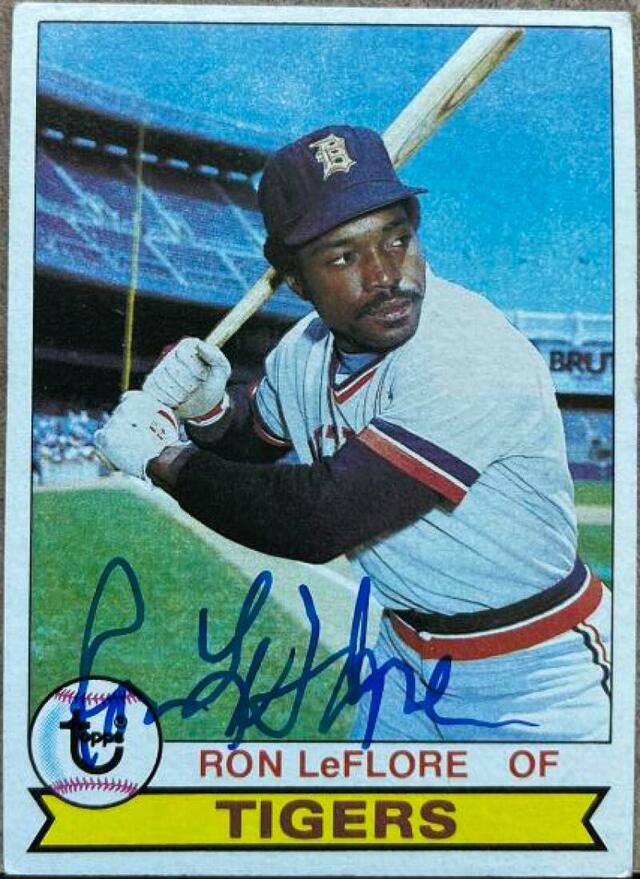 Ron Leflore Signed 1979 Topps Baseball Card - Detroit Tigers - PastPros