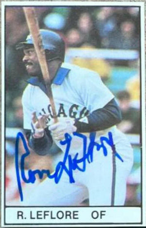 Ron Leflore Signed 1981 All-Star Game Program Inserts Baseball Card - Chicago White Sox
