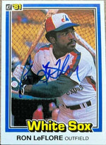 Ron Leflore Signed 1981 Donruss Baseball Card - Chicago White Sox