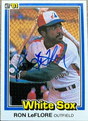 Ron Leflore Signed 1981 Donruss Baseball Card - Chicago White Sox