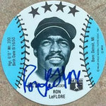 Ron Leflore Signed 1981 MSA Mini Discs Baseball Card - Detroit Tigers