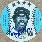 Ron Leflore Signed 1981 MSA Mini Discs Baseball Card - Detroit Tigers - PastPros