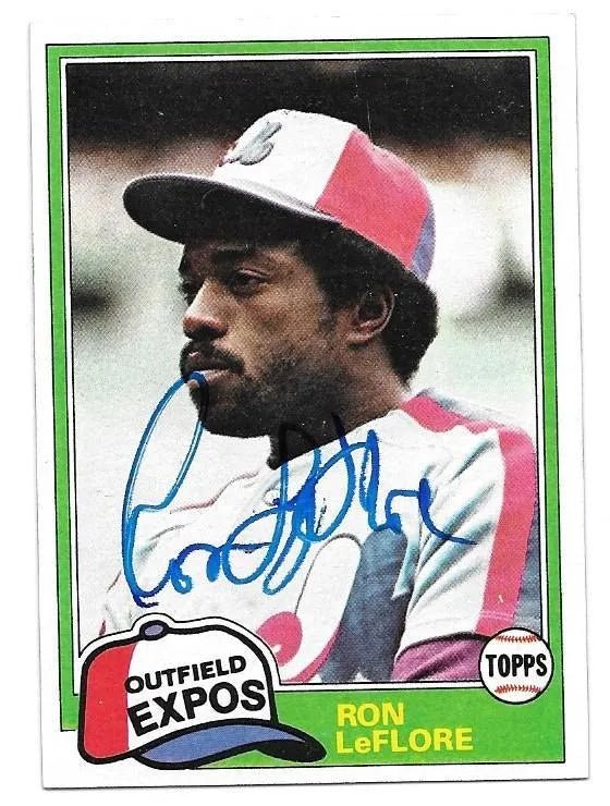 Ron Leflore Signed 1981 Topps Baseball Card - Montreal Expos