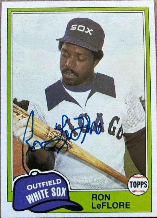 Ron Leflore Signed 1981 Topps Traded Baseball Card - Chicago White Sox