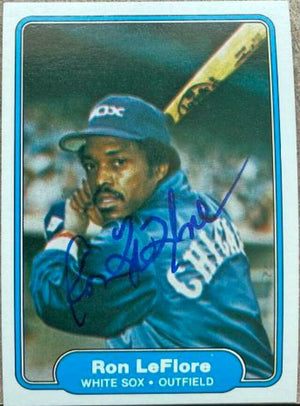 Ron Leflore Signed 1982 Fleer Baseball Card - Chicago White Sox - PastPros