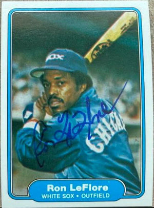 Ron Leflore Signed 1982 Fleer Baseball Card - Chicago White Sox - PastPros