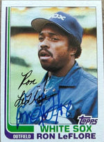 Ron Leflore Signed 1982 Topps Baseball Card - Chicago White Sox