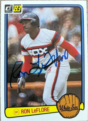 Ron Leflore Signed 1983 Donruss Baseball Card - Chicago White Sox
