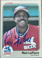 Ron Leflore Signed 1983 Fleer Baseball Card - Chicago White Sox