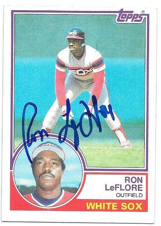 Ron Leflore Signed 1983 Topps Baseball Card - Chicago White Sox