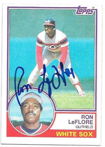 Ron Leflore Signed 1983 Topps Baseball Card - Chicago White Sox