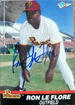 Ron Leflore Signed 1989-90 T&M Senior League Baseball Card - PastPros
