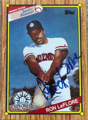 Ron Leflore Signed 1989 Topps Senior League Baseball Card - PastPros