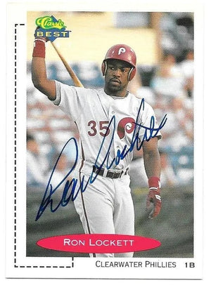 Ron Lockett Signed 1991 Classic Best Baseball Card