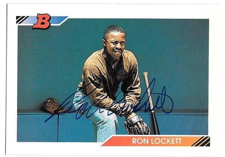 Ron Lockett Signed 1992 Bowman Baseball Card - Philadelphia Phillies - PastPros