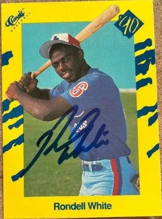 Rondell White Signed 1990 Classic Yellow Baseball Card - Montreal Expos