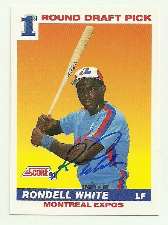 Rondell White Signed 1991 Score Baseball Card - Montreal Expos